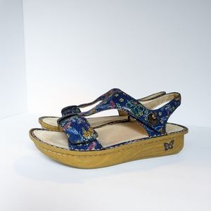 Alegria Kendra Sandals with Whimsical Bird Print